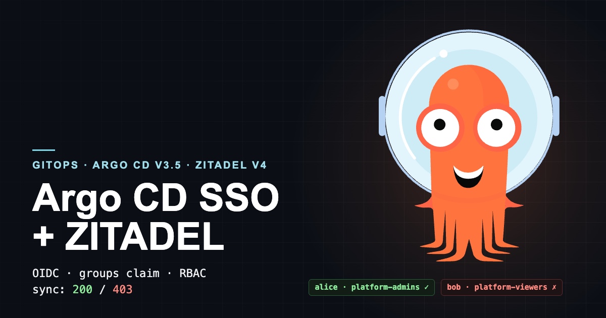 Argo CD SSO Entegrasyonu: ZITADEL ile OIDC ve RBAC - Security yazısının kapak görseli